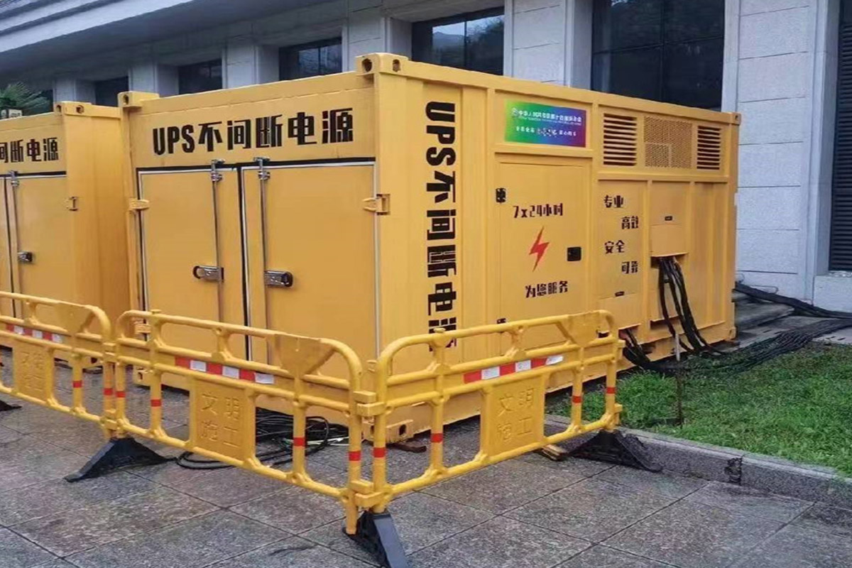遂溪发电机租赁施工现场